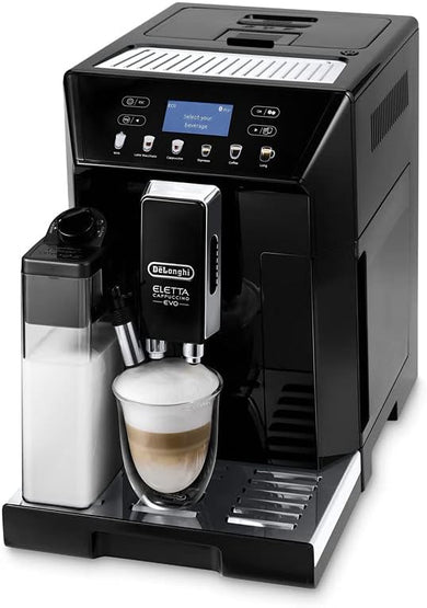  DeLonghi Eletta Cappuccino Evo Automatic Coffee Maker Model ECAM46860B in black color